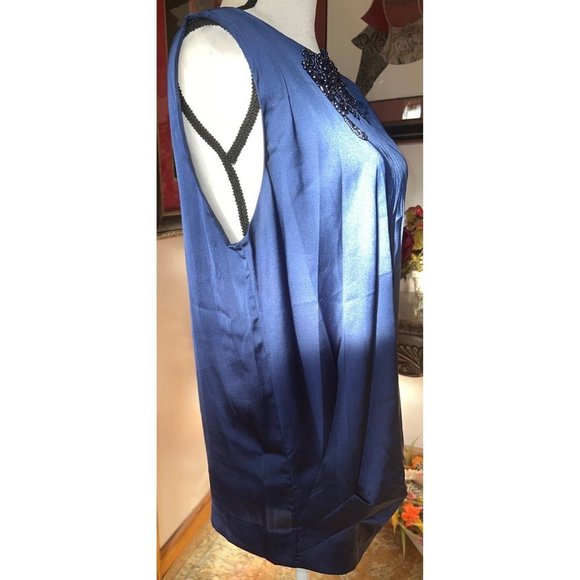 ebene by p assouline Navy Sequin Blouse -- Large - Picture 5 of 10